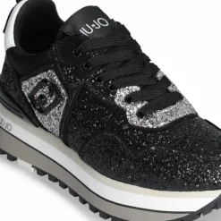 Liu-Jo Baskets|Sneakers en Cuir Louise noires/gris