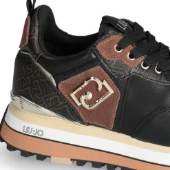 Liu-Jo Baskets|Sneakers en Cuir Mahaut noir/marron