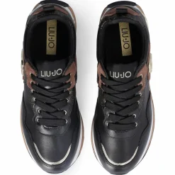 Liu-Jo Baskets|Sneakers en Cuir Mahaut noir/marron
