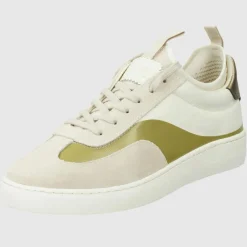 Scotch & Soda Baskets|Sneakers en Cuir Maora blanc/vert/doré