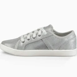 Ugg Baskets|Sneakers en Cuir métallisé Irvin argentées