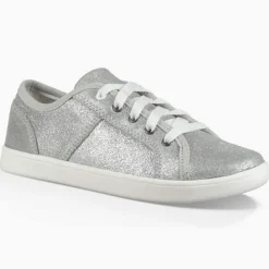Ugg Baskets|Sneakers en Cuir métallisé Irvin argentées