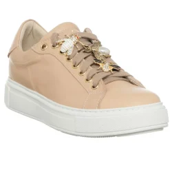 Loretta Pettinari Baskets|Sneakers en Cuir Nea saumon/beige