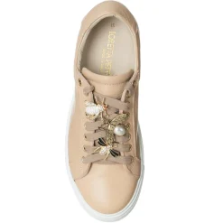 Loretta Pettinari Baskets|Sneakers en Cuir Nea saumon/beige