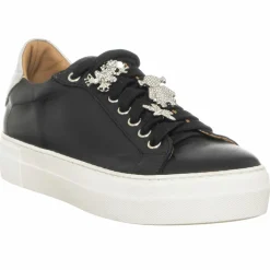 Loretta Pettinari Baskets|Sneakers en Cuir Neila noires - Plateforme 3.5 cm