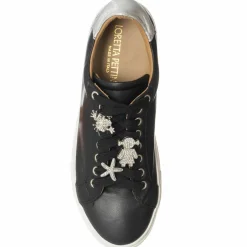 Loretta Pettinari Baskets|Sneakers en Cuir Neila noires - Plateforme 3.5 cm