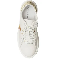 Patrizia Pepe Baskets|Sneakers en Cuir Off blanc cassé