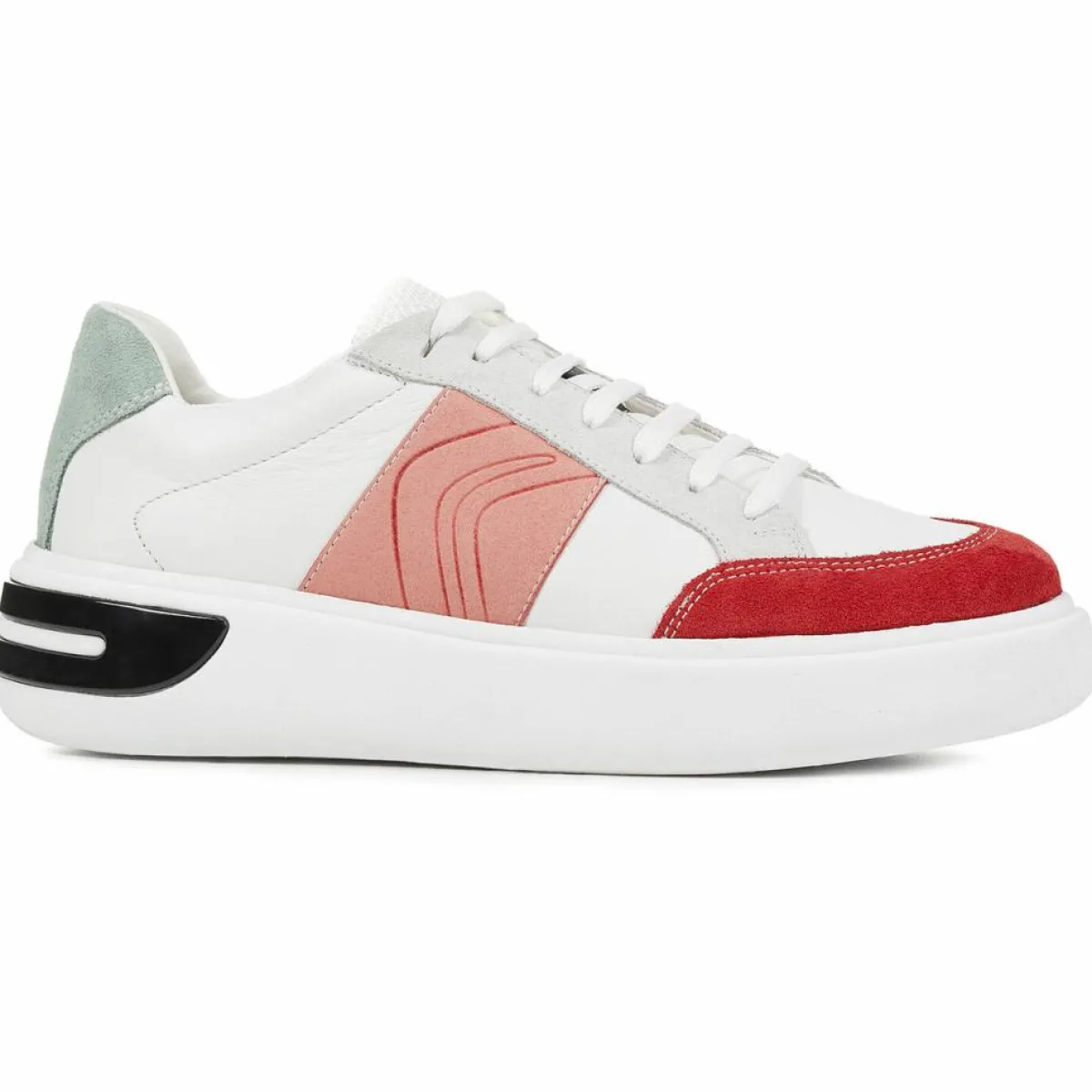 Geox Baskets|Sneakers en Cuir Ottaya blanc/multicolore