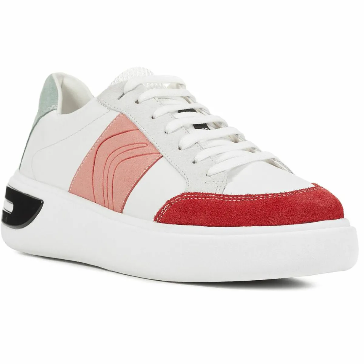 Geox Baskets|Sneakers en Cuir Ottaya blanc/multicolore