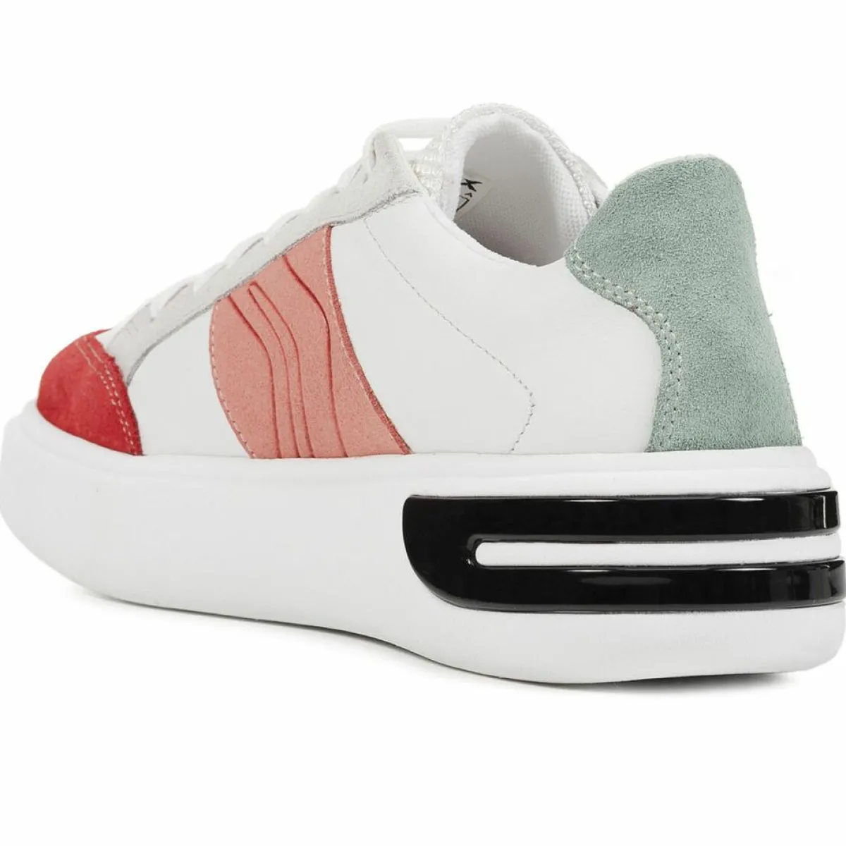 Geox Baskets|Sneakers en Cuir Ottaya blanc/multicolore