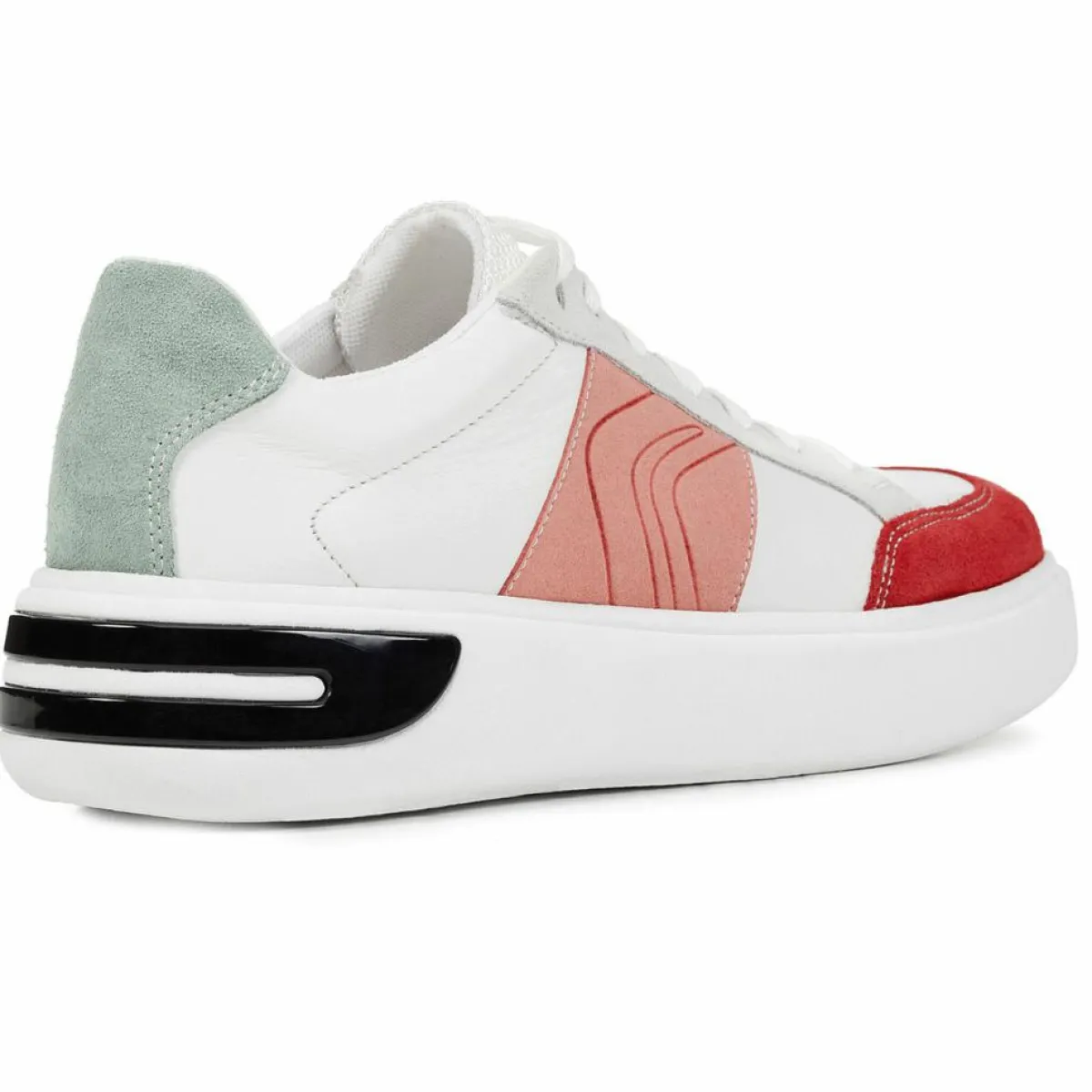 Geox Baskets|Sneakers en Cuir Ottaya blanc/multicolore