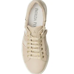 Patrizia Pepe Baskets|Sneakers en Cuir Peno beiges