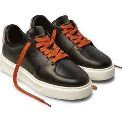 Barracuda Baskets|Sneakers en Cuir Pénélope noir/orange