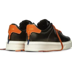 Barracuda Baskets|Sneakers en Cuir Pénélope noir/orange