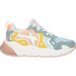 W6YZ Baskets|Sneakers en Cuir Sarah bleues