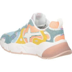 W6YZ Baskets|Sneakers en Cuir Sarah bleues