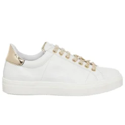 Patrizia Pepe Baskets|Sneakers en Cuir Voda blanc/doré