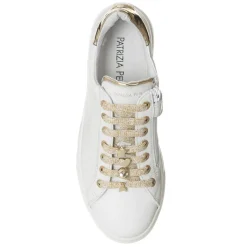Patrizia Pepe Baskets|Sneakers en Cuir Voda blanc/doré