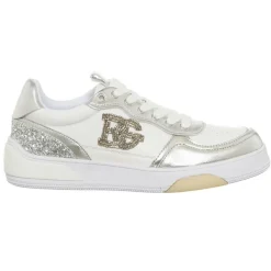 Blugirl Blumarine Baskets|Sneakers en Cuir Wow blanc/argenté