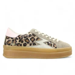 Moa Concept Baskets|Sneakers en Velours de Cuir Iconic Deluxe léopard