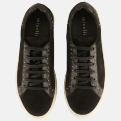 Minelli Baskets|Sneakers en Velours de Cuir Clara noires