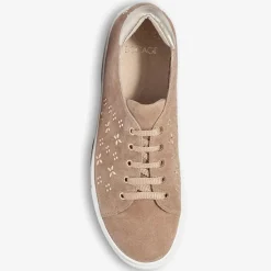 Bocage Baskets|Sneakers en Velours de Cuir à motifs Lauraine nude
