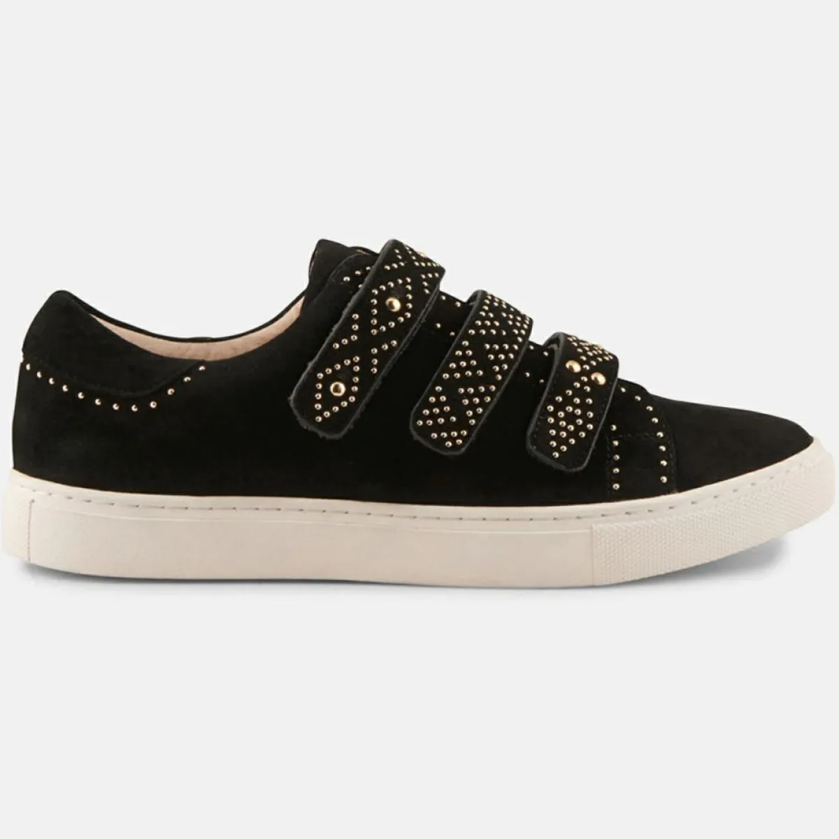 Minelli Baskets|Sneakers en Velours de Cuir Lucie noires