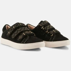 Minelli Baskets|Sneakers en Velours de Cuir Lucie noires