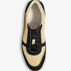 Bocage Baskets|Sneakers en Velours de Cuir biamtières Lyman noir/paille