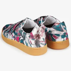 Mellow Yellow Baskets|Sneakers Fatilde en Toile rose/vert