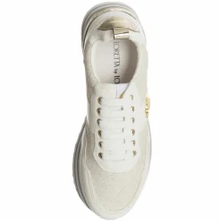 Loretta by Loretta Baskets|Sneakers Lurex blanc/doré