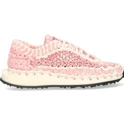 Valentino Baskets|Sneakers macramé blanc/rose