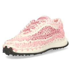 Valentino Baskets|Sneakers macramé blanc/rose