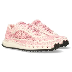 Valentino Baskets|Sneakers macramé blanc/rose