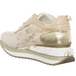 CafèNoir Baskets|Sneakers Moana beige/doré - Talon 5 cm