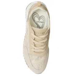 CafèNoir Baskets|Sneakers Moana beige/doré - Talon 5 cm