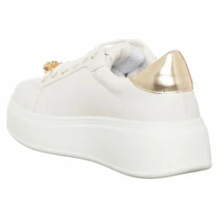 Loretta by Loretta Baskets|Sneakers Noa écru/doré - Plateforme 5 cm