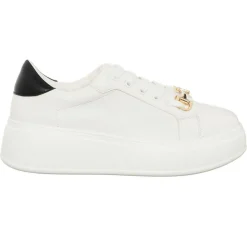 Loretta by Loretta Baskets|Sneakers Sona blanc/noir - Plateforme 5 cm