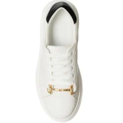 Loretta by Loretta Baskets|Sneakers Sona blanc/noir - Plateforme 5 cm