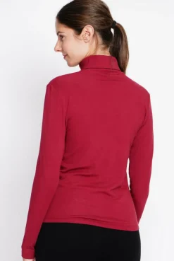 Assuili Sweats|Sous-pull en Soie mélangée bordeaux