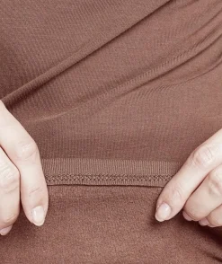 Assuili Sweats|Sous-pull en Soie mélangée café