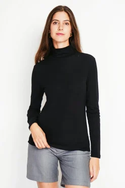 Assuili Pulls|Sous-pull en Soie mélangée noir