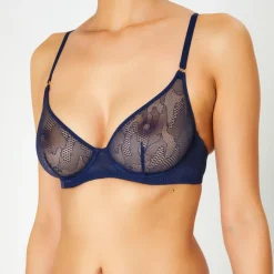 Huit Lingerie, Nuit|Soutien-gorge avec armatures Margaux bleu marine