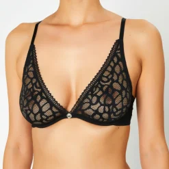 Huit Lingerie, Nuit|Soutien-gorge avec armatures en Soie mélangée Sonia noir