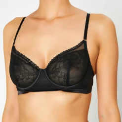 Huit Lingerie, Nuit|Soutien-gorge avec armatures en Soie mélangée Captive noir