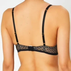 Huit Lingerie, Nuit|Soutien-gorge avec armatures en Soie mélangée Rendez-vous noir