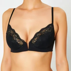 Huit Lingerie, Nuit|Soutien-gorge avec armatures en Soie mélangée Séductrice noir