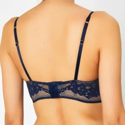 Huit Lingerie, Nuit|Soutien-gorge avec armatures en Soie mélangée Casablanca bleu marine