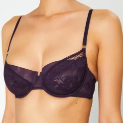 Huit Lingerie, Nuit|Soutien-gorge avec armatures en Soie mélangée Swing Time violet