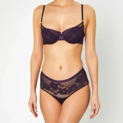 Huit Lingerie, Nuit|Soutien-gorge avec armatures en Soie mélangée Swing Time violet